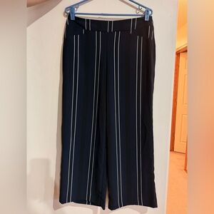 Cleo Navy and White Striped Wide Leg Pants